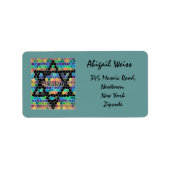 Shalom Mosaic-Star van David Etiket (Voorkant)
