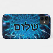 Shalom op Blue Fractal Case-Mate iPhone Case (Achterkant (horizontaal))