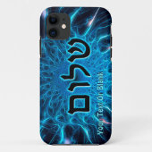 Shalom op Blue Fractal Case-Mate iPhone Case (Achterkant)