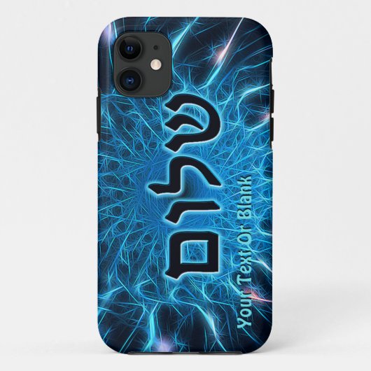 Shalom op Blue Fractal Case-Mate iPhone Case (Achterkant)