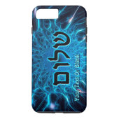 Shalom op Blue Fractal Case-Mate iPhone Case (Achterkant)