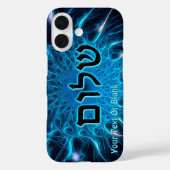 Shalom op Blue Fractal Case-Mate iPhone Case (Achterkant)