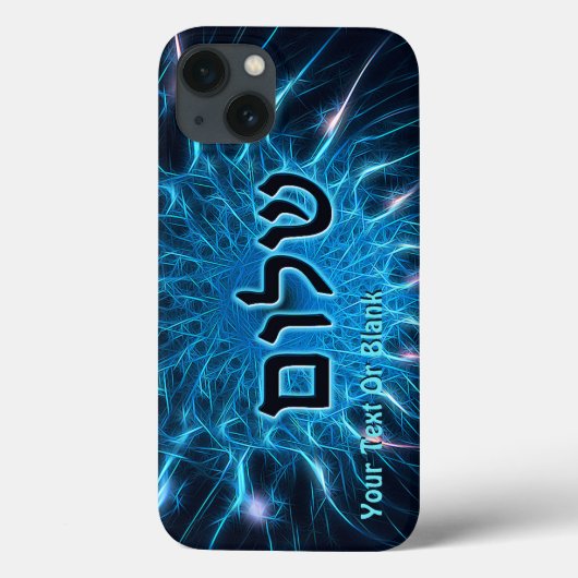 Shalom op Blue Fractal Case-Mate iPhone Case (Achterkant)