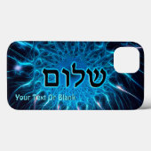 Shalom op Blue Fractal Case-Mate iPhone Case (Achterkant (horizontaal))