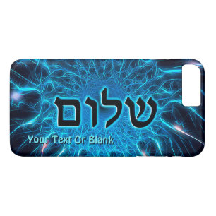 Shalom op Blue Fractal Case-Mate iPhone Case