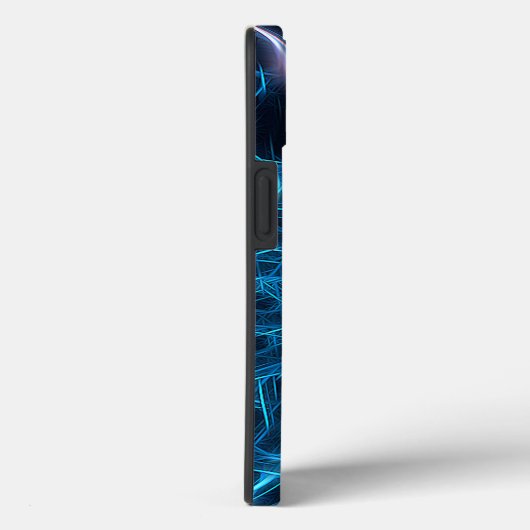 Shalom op Blue Fractal Hoesje-Mate iPhone Case (Achterkant / Rechts)