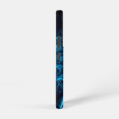 Shalom op Blue Fractal Hoesje-Mate iPhone Case Samsung Galaxy Hoesje (Rechterkant)