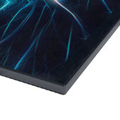 Shalom op Blue Fractal Snijplank (Hoek)