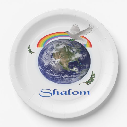 shalom papieren bordje (Voorkant)