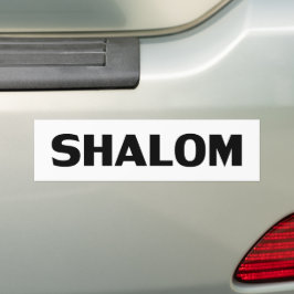 Shalom, Peace Black White minimalist moderne Bumpersticker
