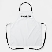 Shalom, Peace Black White minimalist moderne eenvo Schort (Voorkant)
