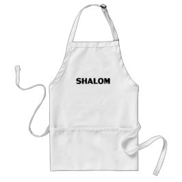 Shalom, Peace Black White minimalist moderne eenvo Standaard Schort