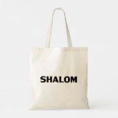 Shalom, Peace Black White minimalist moderne eenvo Tote Bag (Achterkant)