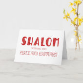 Shalom Peace Happiness Kaart (Gele Bloem)