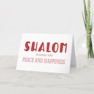 Shalom Peace Happiness Kaart