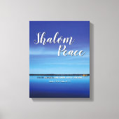 SHALOM PEACE IS NOG STEEDS Christelijke Bijbelvers Canvas Afdruk (Voorkant)