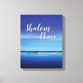 SHALOM PEACE IS NOG STEEDS Christelijke Bijbelvers Canvas Afdruk (Voorkant)