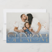 Shalom Peace Love Light Modern Hanukkah Kaart (Voorkant)