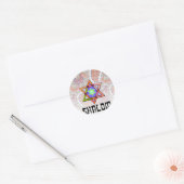 Shalom Pink Paisley Ronde Sticker (Envelop)