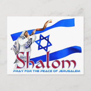 SHALOM Pray for Peace of Jeruzalem Briefkaart