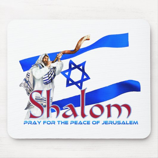 SHALOM Pray for Peace of Jeruzalem Muismat (Voorkant)