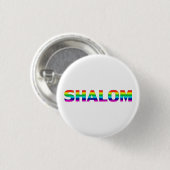 Shalom Rainbow-kleuren Pride Lgbt Lgbetq Gay Ronde Button 3,2 Cm (Voorkant /achterkant)