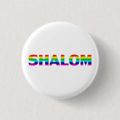 Shalom Rainbow-kleuren Pride Lgbt Lgbetq Gay Ronde Button 3,2 Cm (Voorkant)