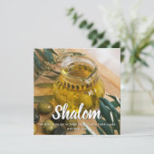 Shalom Religieuze Groet Feestdagenkaart (Staand voorkant)
