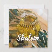 Shalom Religieuze Groet Feestdagenkaart (Voorkant)