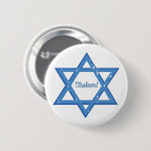 Shalom. Ronde Button 5,7 Cm (Voorkant /achterkant)