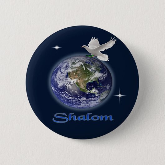 shalom ronde button 5,7 cm (Voorkant)
