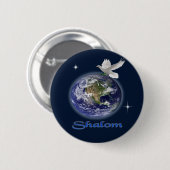shalom ronde button 5,7 cm (Voorkant /achterkant)