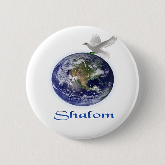shalom ronde button 5,7 cm (Voorkant)