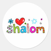 Shalom Ronde Sticker (Voorkant)