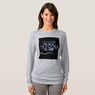 Shalom Shalom Vrede Wees Stil T-Shirt (Lange Mouwe