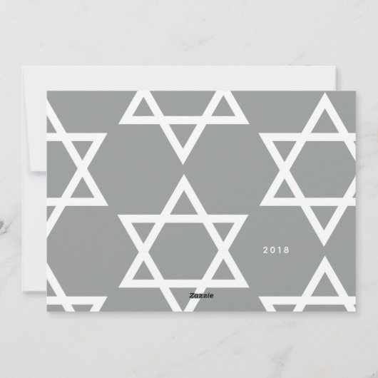 Shalom Star Chanoeka Vakantie Kaart (Achterkant)