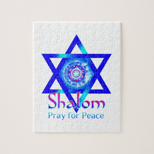 SHALOM Star van David_Pray for Peace of Israel Legpuzzel (Verticaal)