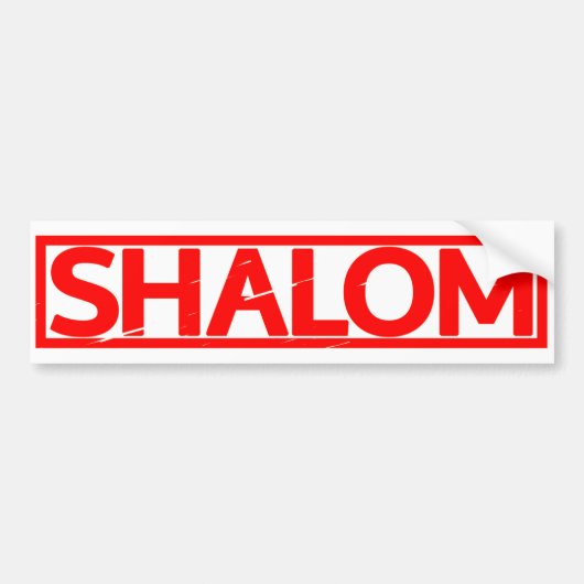 Shalom Stempel Bumpersticker (Voorkant)