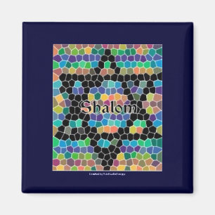 Shalom-ster van David Mozaïek-kleurrijk Magneet