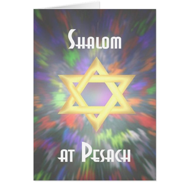 Shalom Tie-kleurstof op Pesach (Voorkant)