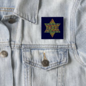 Shalom Vierkante Button 5,1 Cm (In situ)