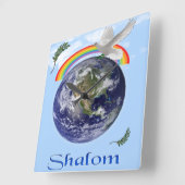 shalom vierkante klok (Hoek)