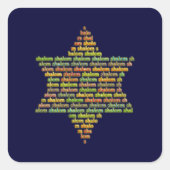 Shalom Vierkante Sticker (Voorkant)