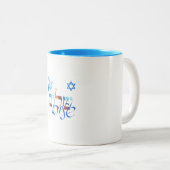 Shalom - Vrede Tweekleurige Koffiemok (Voorkant rechts)