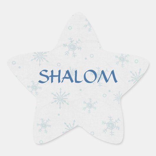 Shalom wenst Chanoeka Ster Sticker (Voorkant)