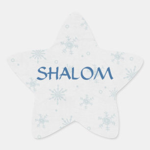 Shalom wenst Chanoeka Ster Sticker