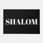 Shalom white black modern elegant deurmat (Voorkant)