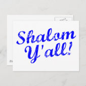 Shalom Y'all! Briefkaart (Voorkant / Achterkant)