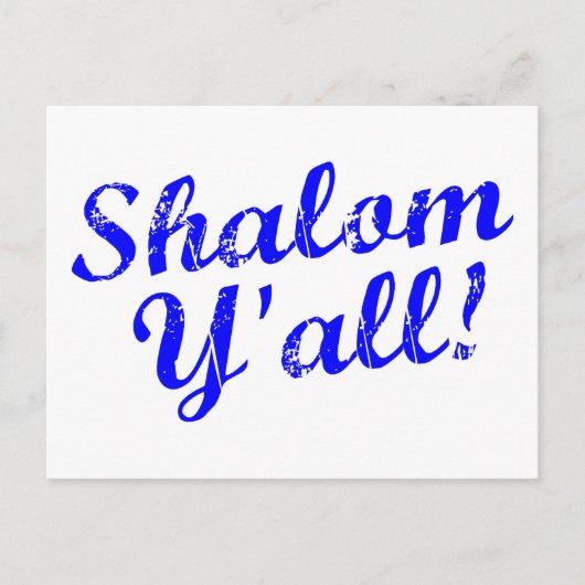Shalom Y'all! Briefkaart (Voorkant)