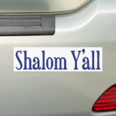 Shalom Y'all Bumpersticker (Op auto)